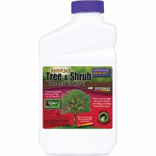 Bonide BND609 Qt Concentrated Tree and Shrub Drench Insect Killer - 1.47% Imidacloprid Mix-Pour Formula, Root-Absorbed, Long-Lasting Multi-Pest Coverage, Weevils Control for Nut Trees, New Growth Protected