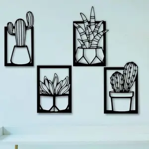 Cactus Design Wall Art, Iron Wall Decor, Wall Hanging Decor for Home Living Room Bedroom, Home Decor, Room Decor, Bedroom Accessories