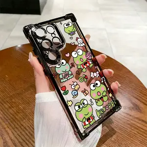 Sanrio Keroppi Phone Case for Samsung Galaxy S25 S24 S23 S22 S21 Fe Ultra Plus 4g 5g, Anti-Drop Transparent Soft Back Cover