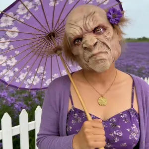 1pc Realistic Old Man Latex Mask for Creepy Halloween Costume, Full-Face Headgear for Cosplay Parties, Adult Props for Fun