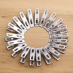 20 stainless steel heavy-duty clothespins, metal clip set, metal clothespins for drying clothes, socks, stainless steel