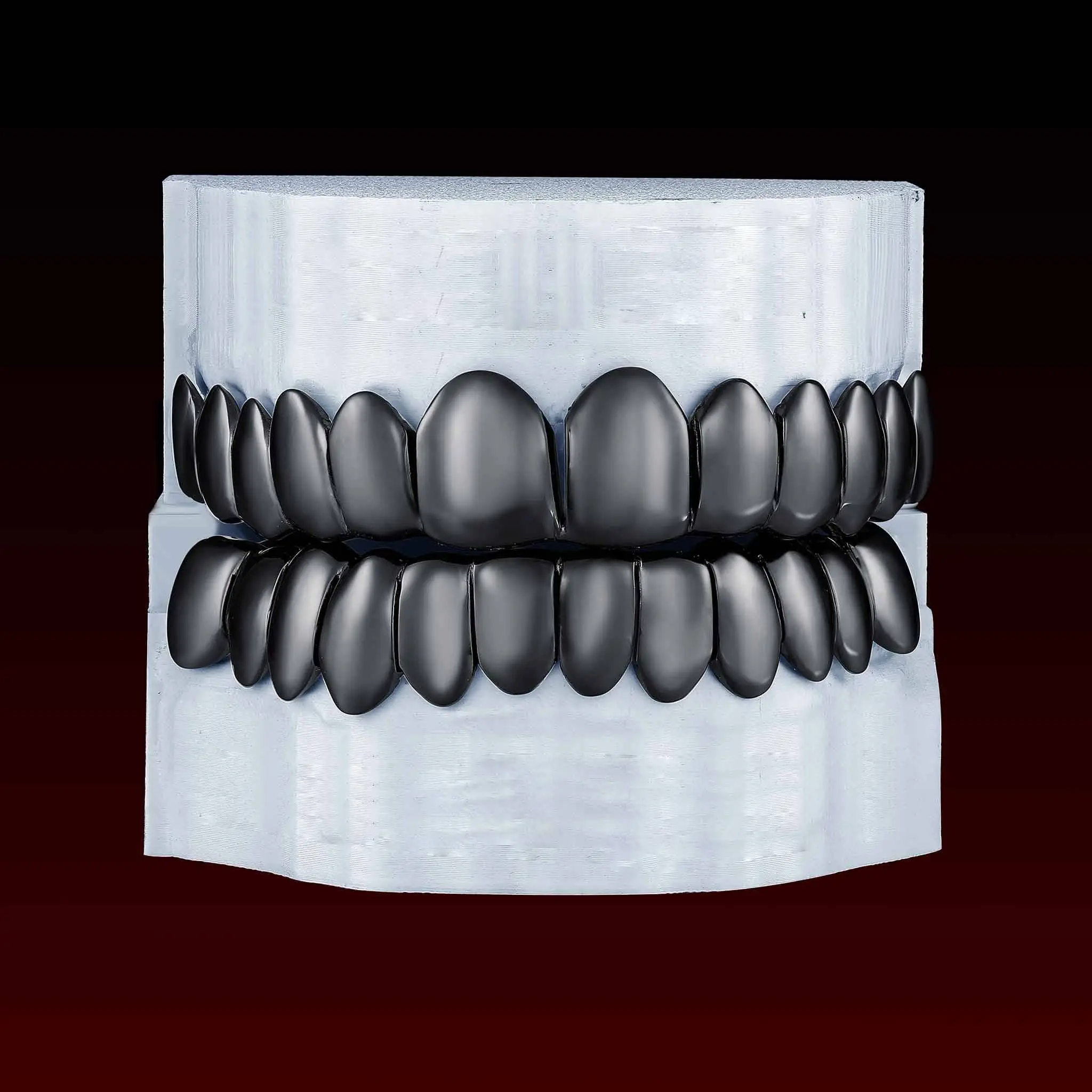 Custom Polished Deep-Cut Colorway Custom Non-Natural Crystal Teeth Grillz - Youth Styling Teeth Accessory, Dental Accessory