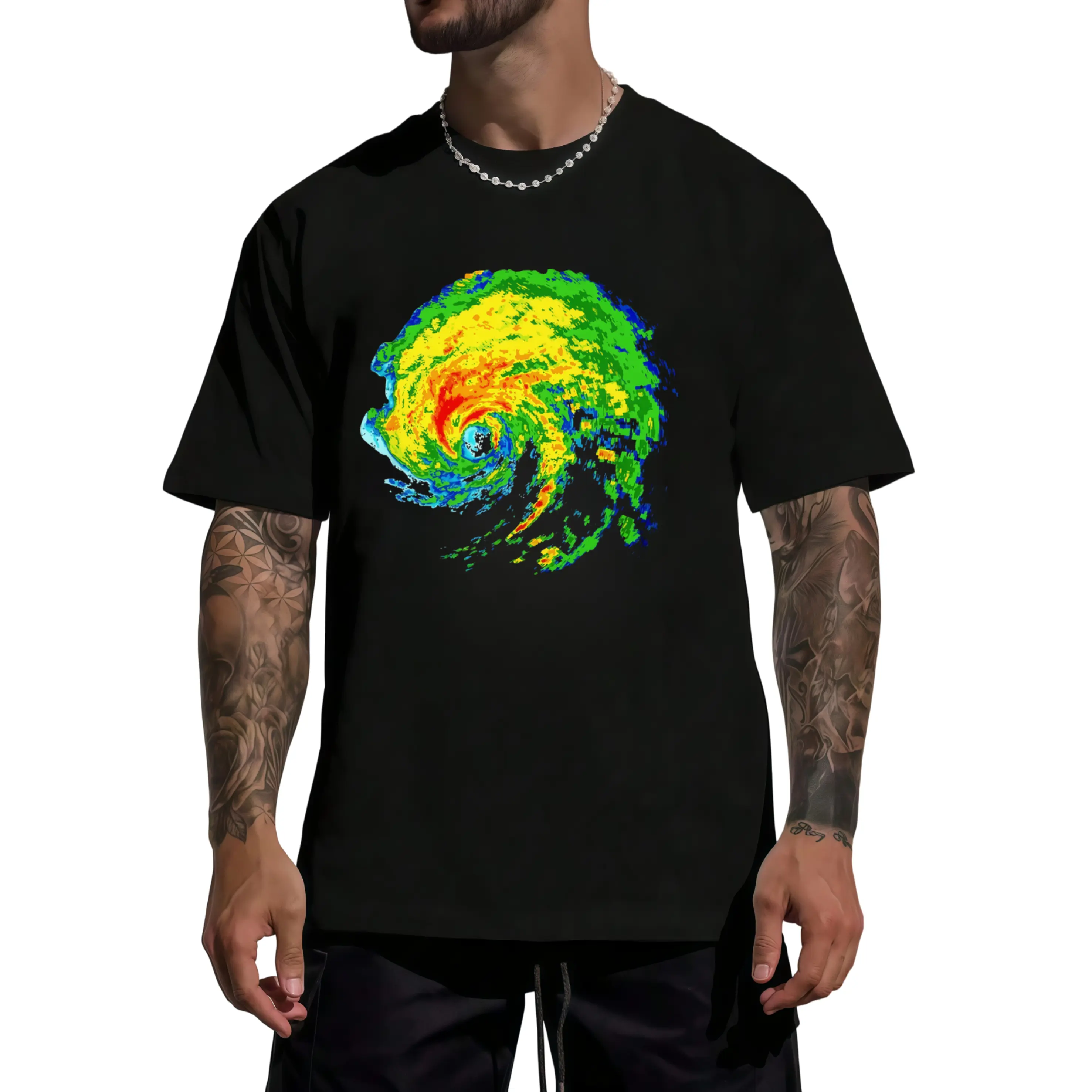 Men's & Women's Meteorologist Storm Chasing T-Shirt - Vintage Weather Radar & Tornado Tracking Graphic Tee, Pure Cotton Casual Shirt for severe weather enthusiasts
