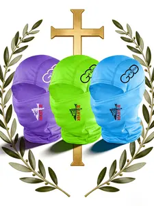 3pcs/2pcs/1pc Unisex Cross and GOD IS GOOD Letter Printing Balaclava Mask Neck Gaiter Headwear Breathable Ski Mask for Men Women Outdoor Sports Hiking Fishing Commuting Suitable for Daily Wear Breathable Face Cover