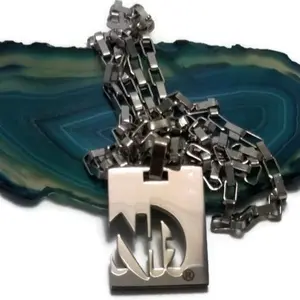 Men or Womens Stainless Steel Laser Cut Pendant Necklace Narcotics Anonymous 24" Inch Silver Color Link Chain
