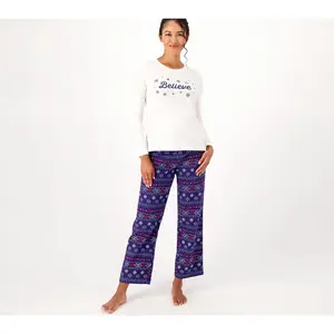 Life is Good Cotton Top and Flannel Pants Pajama Set