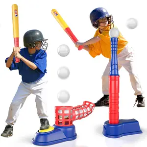 T Ball Set Toys, Baseball Tee Toys Includes 10 Balls, Auto Ball Launcher, Outdoor Outside T-Ball Set Sport Toys Birthday Gifts