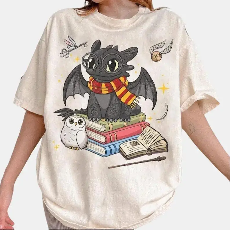 Toothless Vintage Shirt, Epic Universe Toothless T-Shirt, Toothless Gryff Costume Witch Halloween Shirt, Night Fury Wizard Universal Studios Shirt, gift for her, him, Womenswear Top