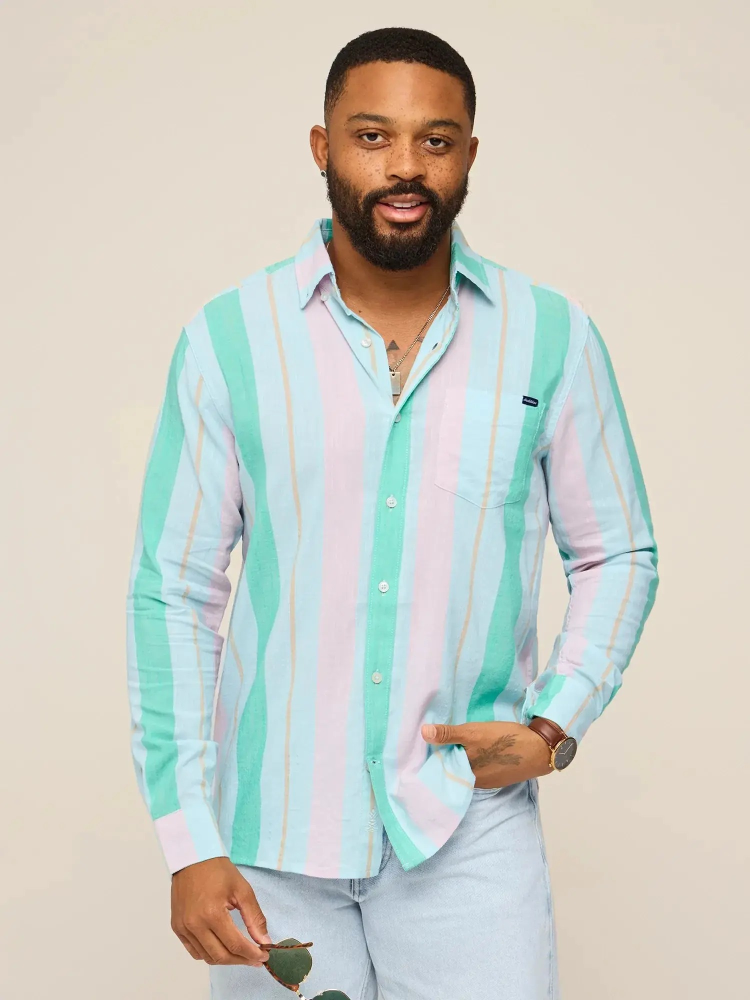 The Seaside-by-Side (LS Resort Weave Friday Shirt)