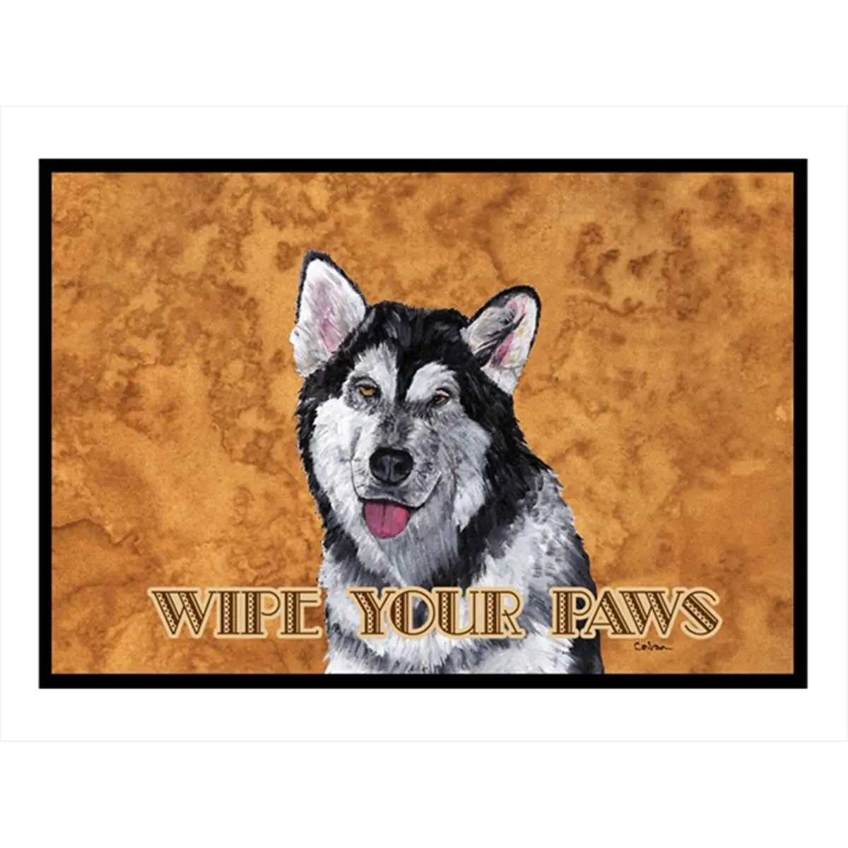 212 MAIN Alaskan Malamute Indoor-Outdoor Mat - 18x27 in, Permanent Dye, Fade-Resistant, Non-Slip Rubber Backing