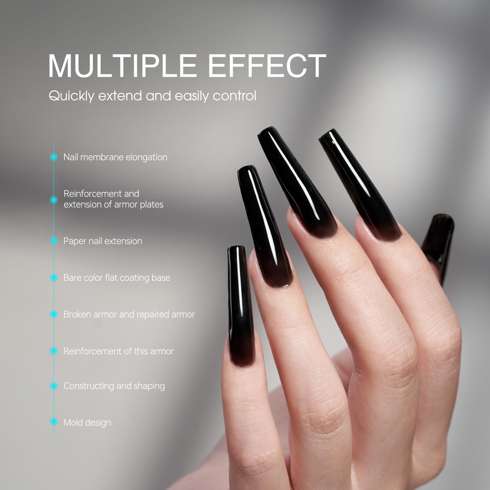 TRICOLOR FISH Builder Nail Gel 35g Jelly Nude Pink Hard Gel for Nails Extension Glossy Durable Long Lasting Salon-Quality Results