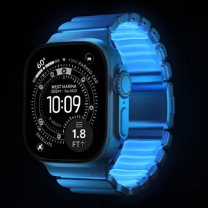 Magnetic Titanium Smart Watch Strap with Automatic Adsorption Clasp for 44/45/46/49mm  Finish Lightweight Durable Elegant Design Anti-Allergic Corrosion-Resistant Adjustable Wearable