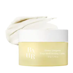 ByUR Honey Gorgeous Keep Moisturizing Cream - Deeply Hydrating + Nourishing, Skin Barrier Care for Dry Skin, 4 Types of Honey Extracts & Ceramide, Facial Daily Moisturizer Pore Care Korean Skincare