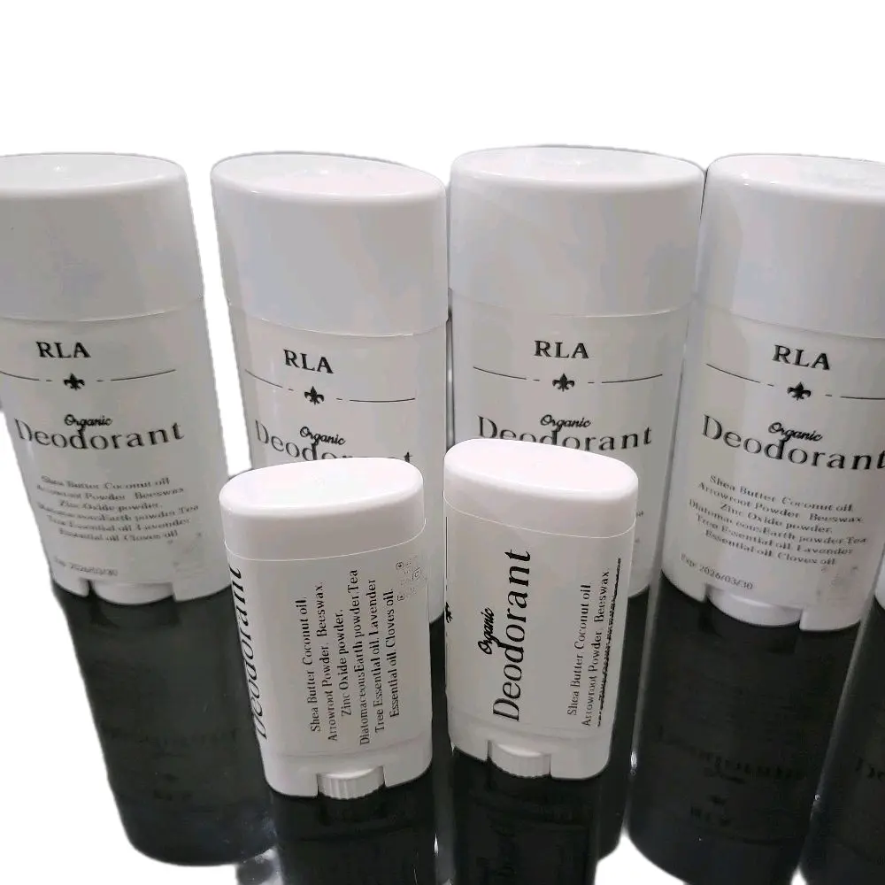 RLA Organic Deodorant with shea butter coconut oil Arrowroot Powder, Diatomaceous Earth(foodgrade), Non Nano Zinc oxid essential oils