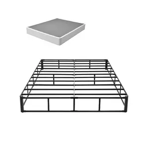 VEVOR Box Spring, Queen Size Bed Frame with Washable Fabric Cloth, Heavy Duty Metal Frame for Queen Bed, 9 in Mattress Foundation, 3500 lbs Max Weight Capacity, Easy Assembly, 79.1Lx 59.6Wx 9.1H in
