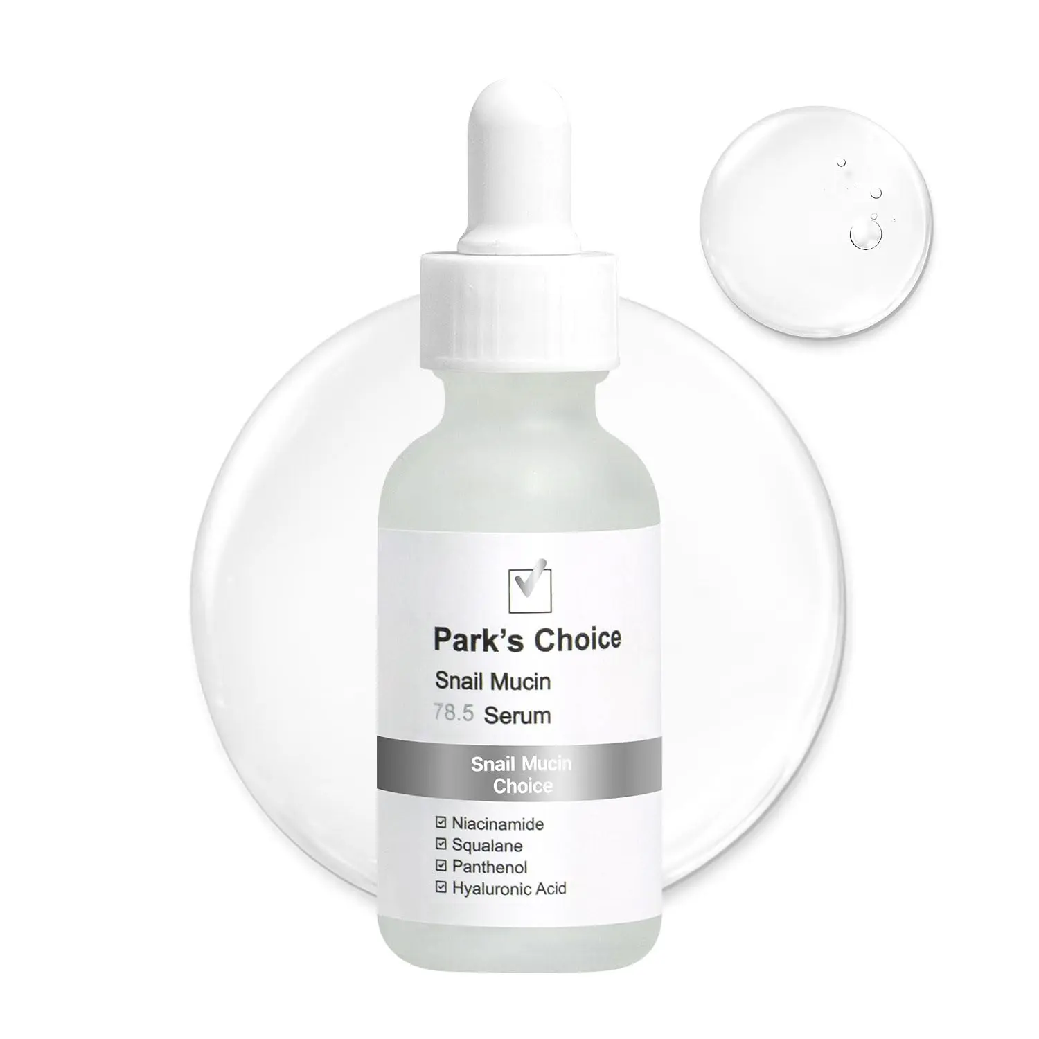 Park's Choice Snail Mucin 78.5% Serum | Korean Snail Repair Serum | Hydrating Face Serum with Niacinamide & Panthenol | Barrier Support Skincare