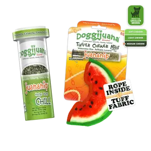 Tuffer Chewer Mini Doggi Duo Bundle - Watermelon Slice & Juananip