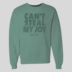 Kerusso Womens Crewneck Sweatshirt Can't Steal Joy Christian Pullover Fabric Fit