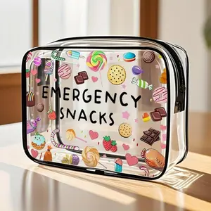 Premium PVC Travel Toiletry Bag | Waterproof Spacious Cosmetic Bag for Women | Zipper Closure + Easy Clean Design | Stylish Organizer for Travel/Gym/Everyday Use (Viral Pick)