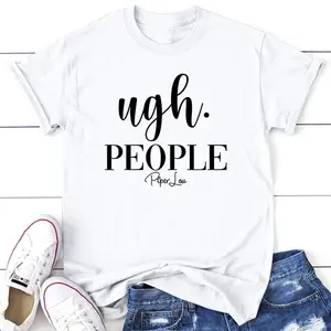 Women's Everyday Breathable Shortsleeve Fashion T-Shirt/Tank Top - People Apparel, Proudly Printed in the USA, Sassy Cute Black Print