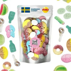 Pink & Blue Swedish Candy Mix with BUBS - 1/2 lb Snack Bonbon