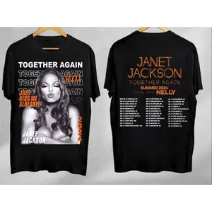 Gildan Shirt, Janet Jackson Shirt, Janet Jackson Together Again Tour 2024 T Shirt, Janet Jackson Merch T-Shirt - Hoodie - Crewneck Sweatshirt, Vintage Shirt