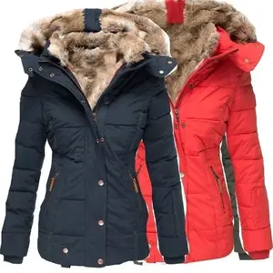 [2025]2025 Winter Warm Collar Cotton Coat Womens Zipper Long Sleeve Slim Fit Hooded Cotton Coat Women's Oversized Half Zip Fleece Pullover Open Front BlazerGift