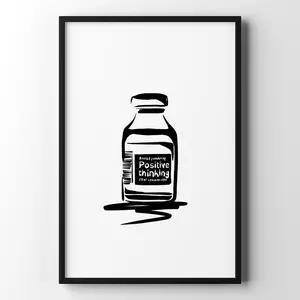 Motivation Therapy Art Print inspirational Quote Poster Positive Thinking Office Wall Medical Mental Health Hospital Nurse, Room Decor, Unframed