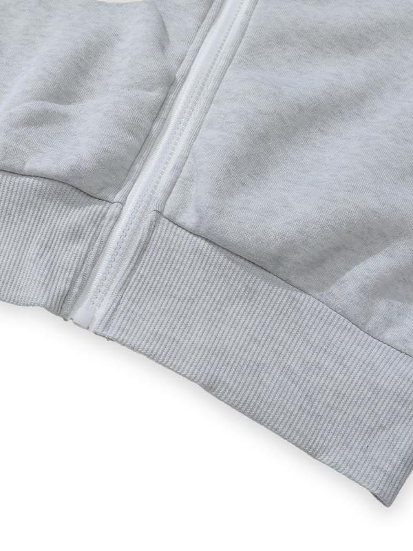 Women's Cropped Zip Hoodie Coat, Regular Fit Casual Streetwear Top, for Fashion Daily Wear