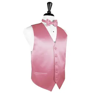 Rose Petal Luxury Satin Tuxedo Vest