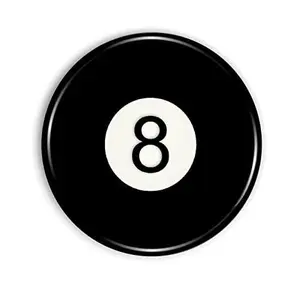 Eight Ball Magnet Strong and Flexible Eight Ball Refrigerator Magnet 1.1 Inch Epoxy Dome