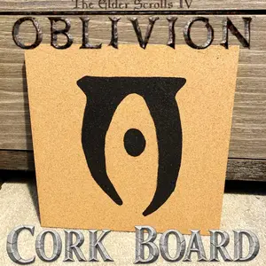 Oblivion Cork Board 12"x12" – Gemstone Push Pins - Elder Scrolls Inspired Wall Decor