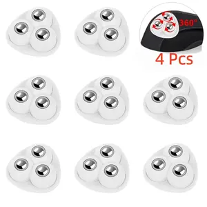 4 Pack Sticky Swivel Wheels, Silent Wear-Resistant Load-Bearing, 360 Degree Small Roller, No Noise Movement, Home Decoration, DIY Projects, Office Chair Wheels