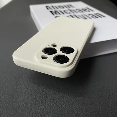Liquid Silicone Style Phone Case for iPhone 18 Pro Max 18 Pro 17 Pro Max 16 15 14 13 12 11 Pro Max Plus, Soft TPU Slim Case, Classic Straight Edge, Soft-Touch Finish with Microfiber Lining,Phone Case for iPhone 18 Pro Max 18 Pro