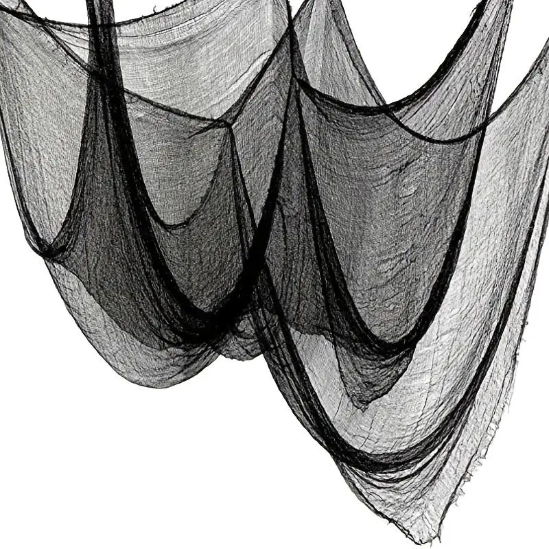 Cloth, Black Thickened Rovings Net, DIY Halloween Cloth For Haunted House Garden Party Decoration