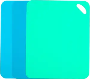 Plastic Flexible Cutting Mats for Kitchen, 3pcs Color Coded Chopping Board Set, Cutting Board Sheet for Kitchen Cooking, Dishwasher Safe （11.5x9"）