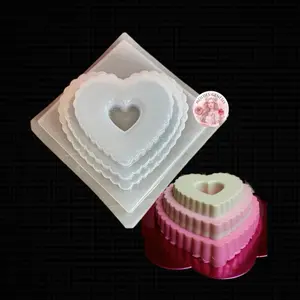 Molde para gelatina de plástico en forma de corazón Desserts