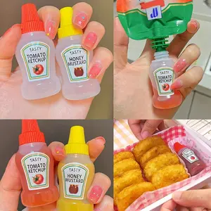 4/8/12pcs Mini Portable Condiment Ketchup Bottle, Ideal for Travelers & Office Use, Perfect for Lunches & Summer Picnics