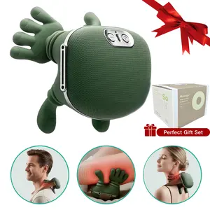 Neck Massager for Pain Relief Deep Tissue, Neck Massage with Heat, Cordless Red Light Massager for Back and Shoulder Pain, Deep Kneading Back Massager, Gift for Mom Dad