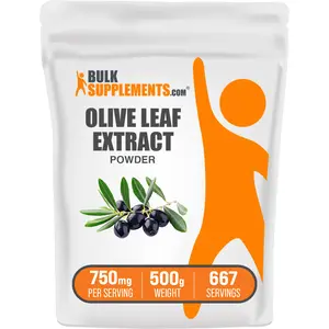 BulkSupplements - Olive Leaf Extract Powder - Antioxidant - Immune - 100g-1kg - 750mg per Serving