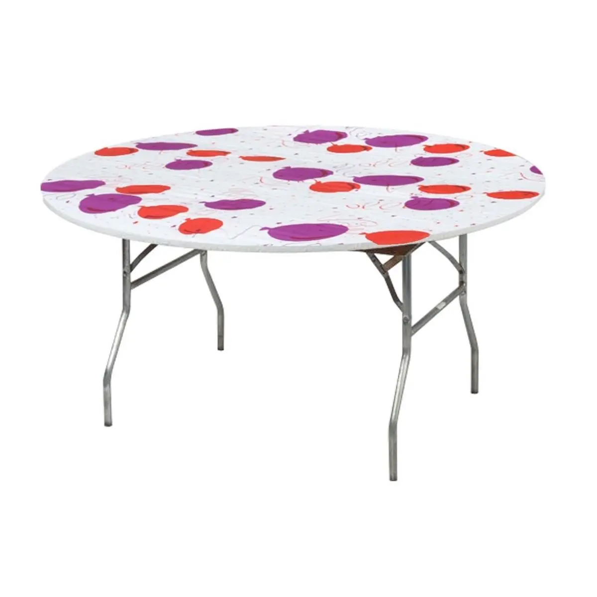 Kwik-Covers Vinyl 60-Piece Fitted 60-Inch Round Outdoor Table Covers, Elastic Edge, Tight-Fitting for Outdoor Furniture Tables