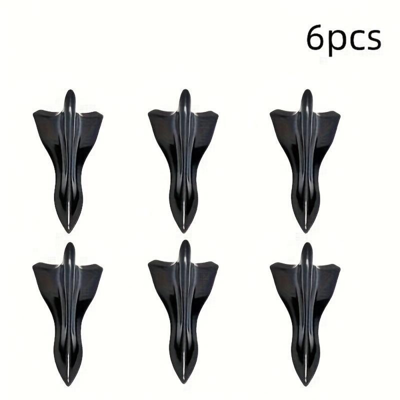 6PCS Universal Car Roof Shark Fin Spoilers – Aerodynamic Decorative Roof Fins for Sedan, SUV, and Truck, Durable Lightweight ABS Exterior Accessories, Stylish Auto Modification Kit for Enhanced Sporty Look and Wind Flow Control