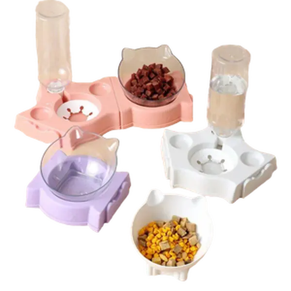 SmartPaws Multipet Oasis: Automatic Drinking Bowl and Feeder for Kittens and Cats