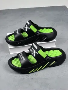 Men Trendy Platform Slides | Color Block | Ergonomic Massage | Non-slip | Ideal for Outdoor Walking Beach Sports