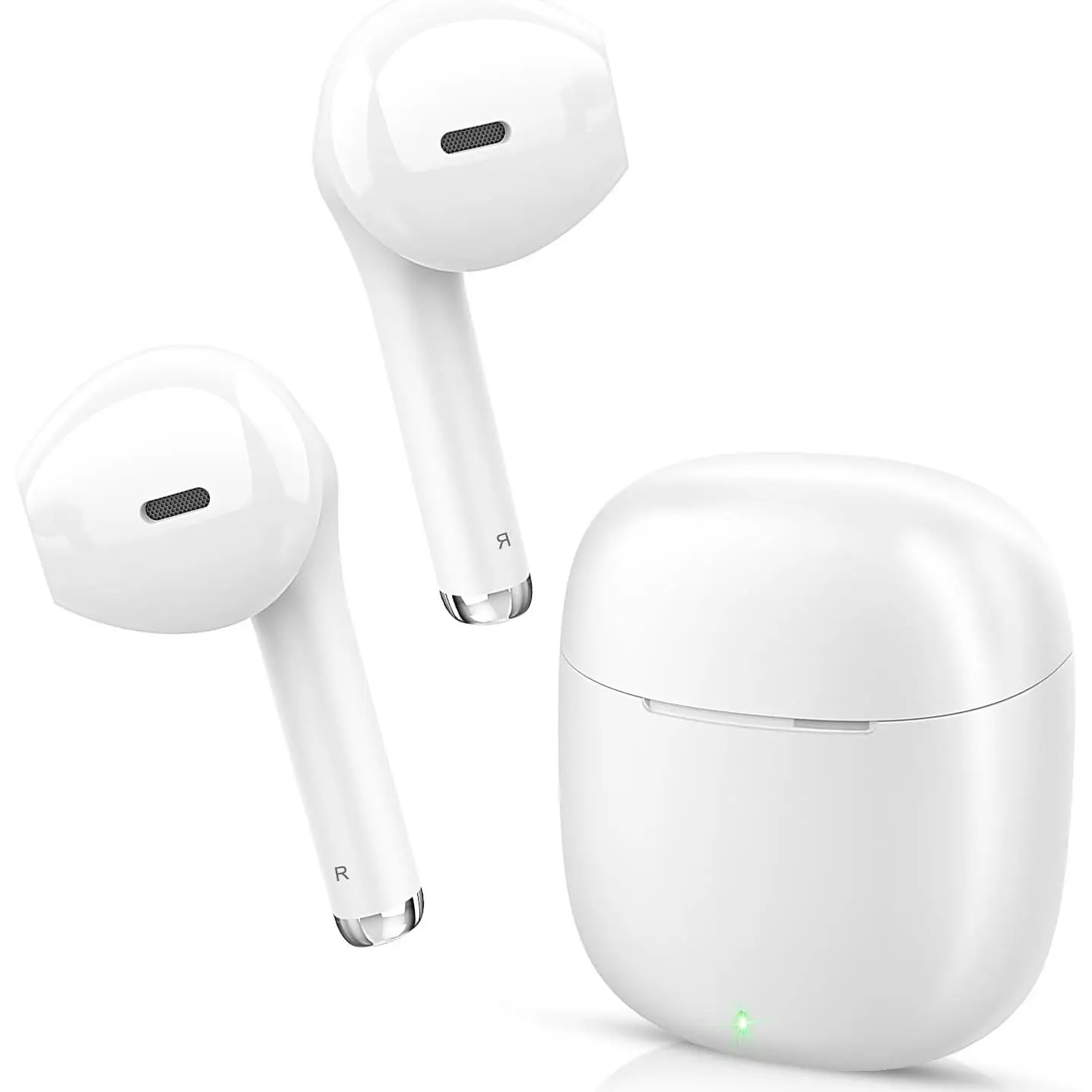 Earbuds, Bluetooh Earbuds, Deep Bass Light Weight Mini  Headphones for Running/Fitness, 25Hrs Playtime, Built-in Microphone, Touch Control, IPX5