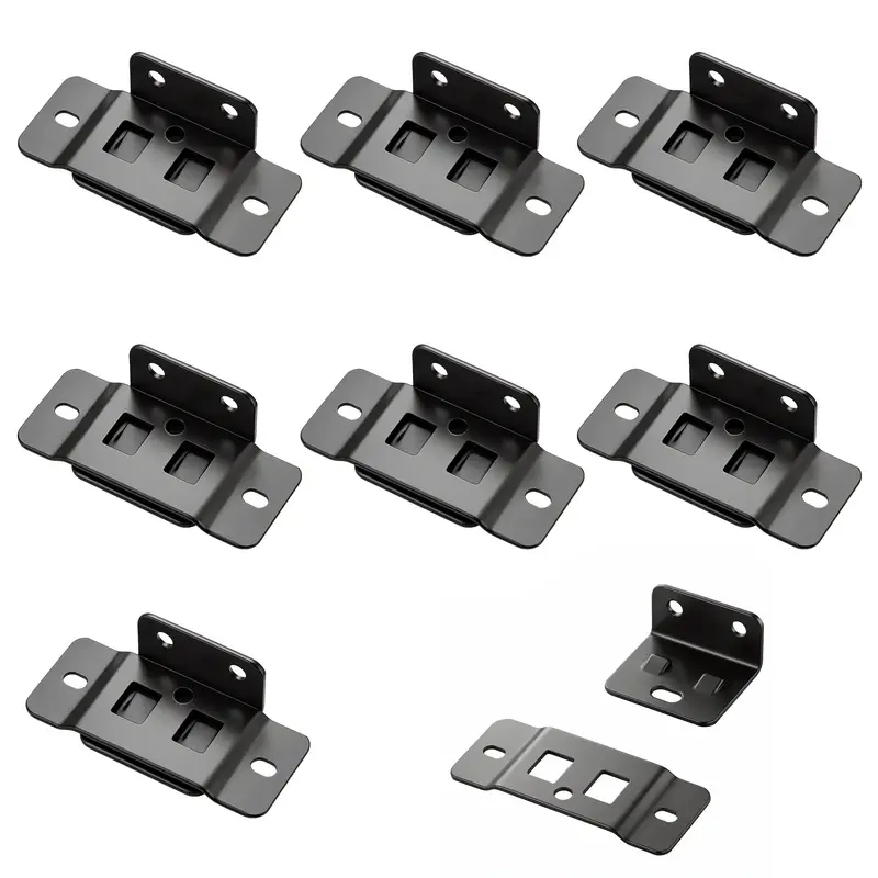 GJANSH 10 Pack Quick Fitting Furniture Joint Bracket, Duty Corner Brace Joint Right Angle Bracket, Stainless Steel Furniture Corner Connectors with Screws for Drawers, Cabinets, Tables, and Chairs toolupgrade