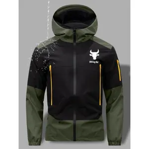 PlusSizeWindbreakerJacket-Casual,LooseFit,Zip-UpHoodedWorkwearwithPockets,Fall&SpringOuterwear|HoodedJacket|ZipperedJacket