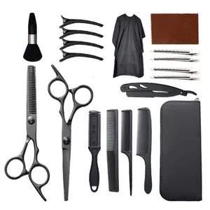 Hair Scissors Kit – 19 Pieces Stainless Steel Precision Shears for Dry & Wet Hair, Professional and Personal Hair Cutting Set for Men and Women, Sharp Barber Tools with Accessories