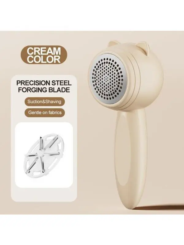 [fall deals]Electric Fabric Shaver & Lint Remover,  Rechargeable 6-Blade 3-Speed  Sweater Shaver with Honeycomb Mesh  for Clothes, Blankets, Sofa &  Upholstery, Cream