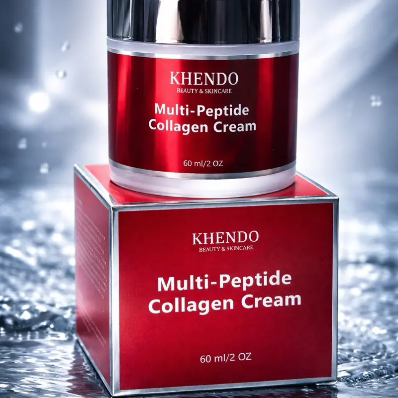 KHENDO Multi-Peptide Collagen Cream for Skin Renewal & Regeneration Boosts Collagen Production for Youthful Complexion Hydrate & Moisturize All Skin Types - Moisturizer